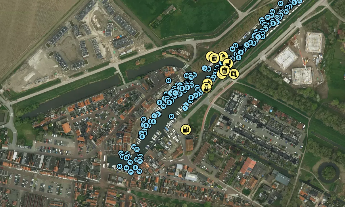 Satelite image of Middelharnis stadshaven