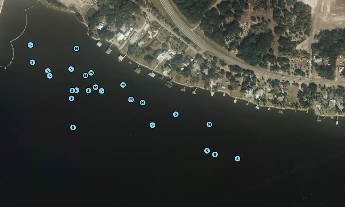 Satelite image of Mile Point