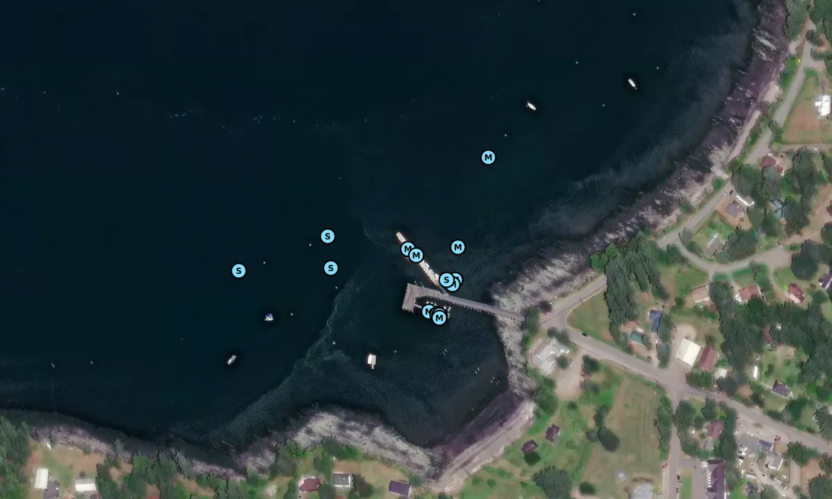 Satelite image of Miners Bay Public Wharf