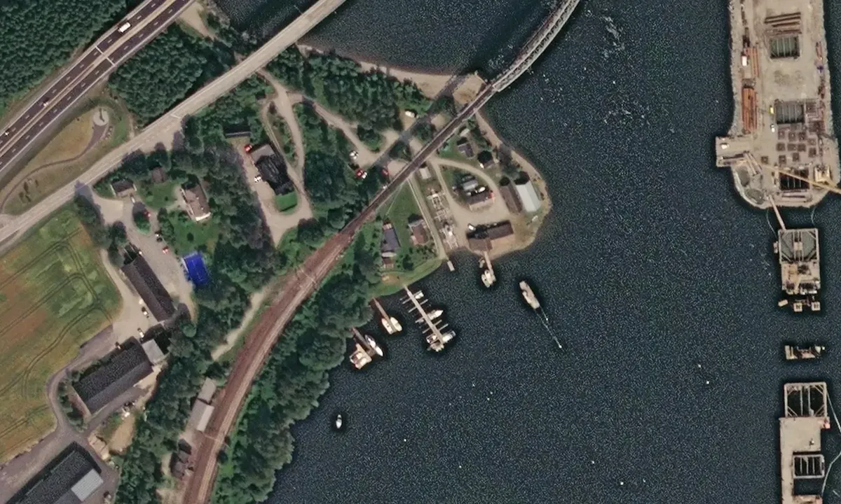 Satelite image of Minnevika båtforening
