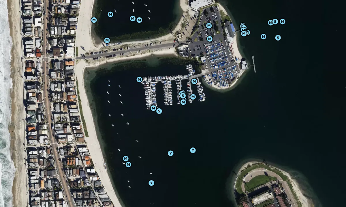 Satelite image of Mission Bay Yacht Club
