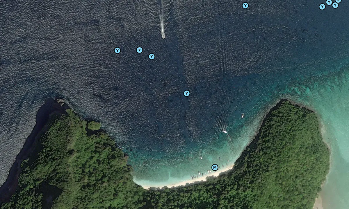 Satelite image of Monkey Beach