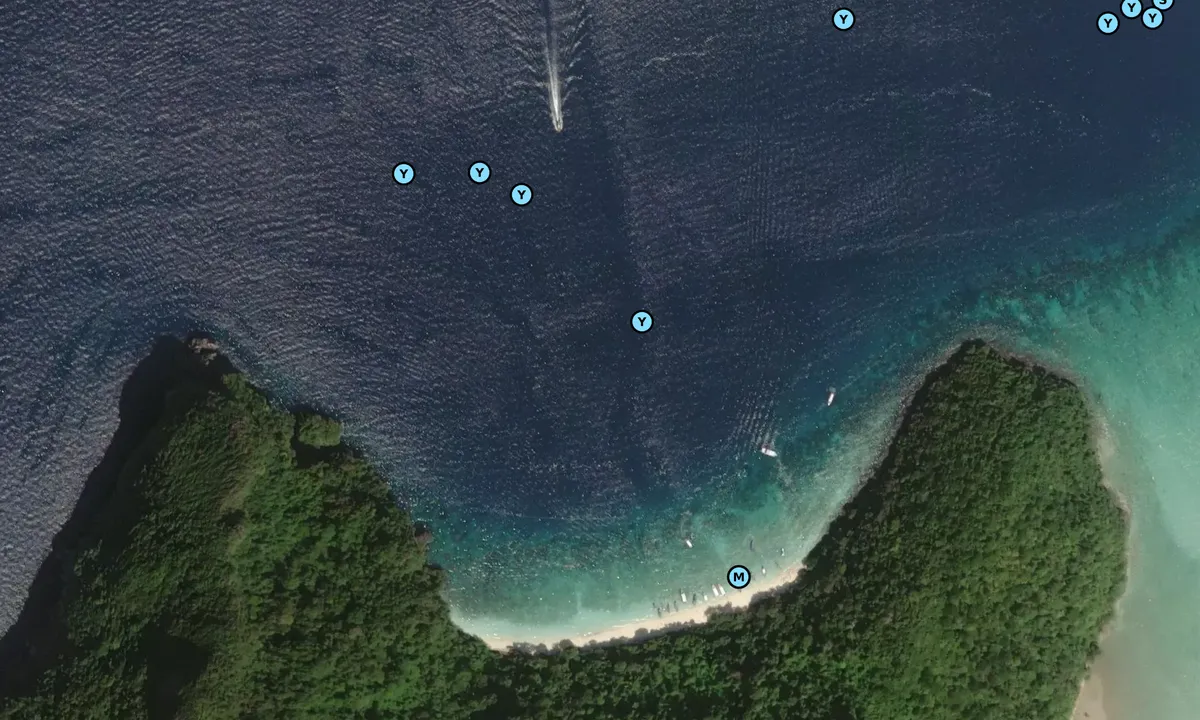 Satelite image of Monkey Beach