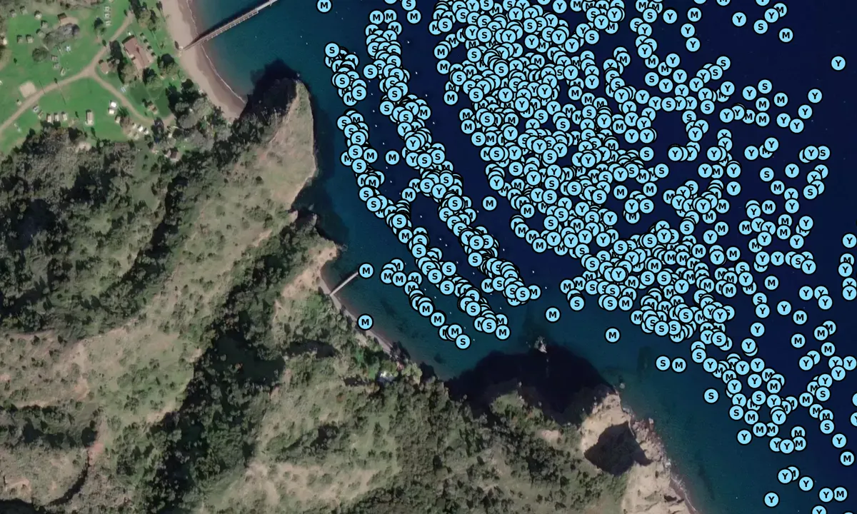Satelite image of Moonstone Cove 1
