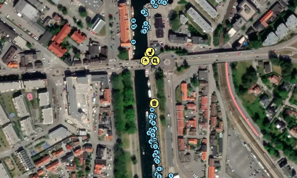 Satelite image of Moss Gjestehavn