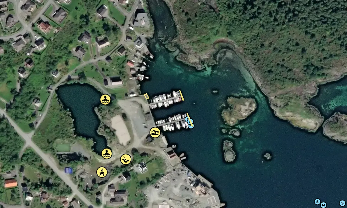 Satelite image of Moster båtlag