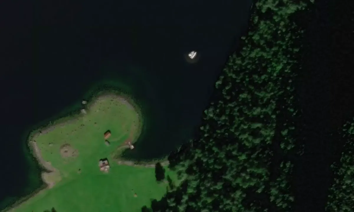 Satelite image of Nærøyfjorden, Holmaviki
