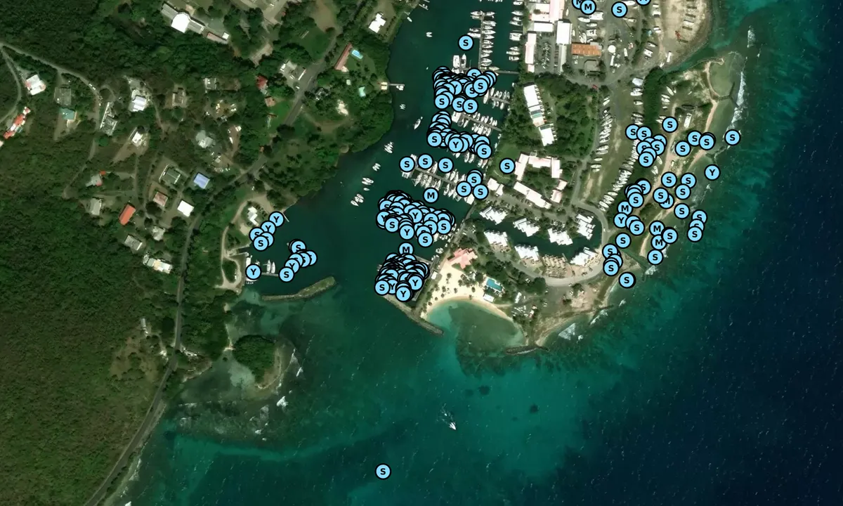 Satelite image of Nanny Cay Marina - Road Town