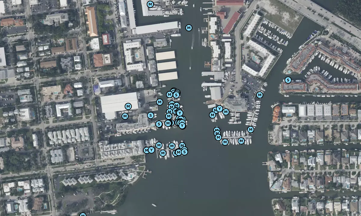Satelite image of Naples Boat Club