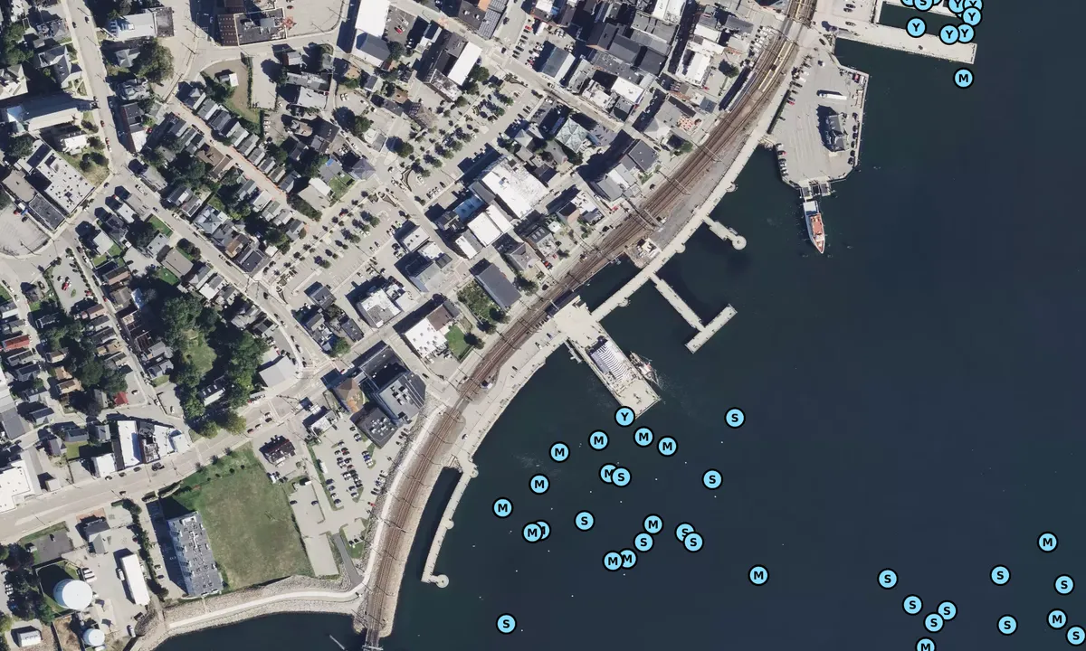 Satelite image of New London Municipal Dock