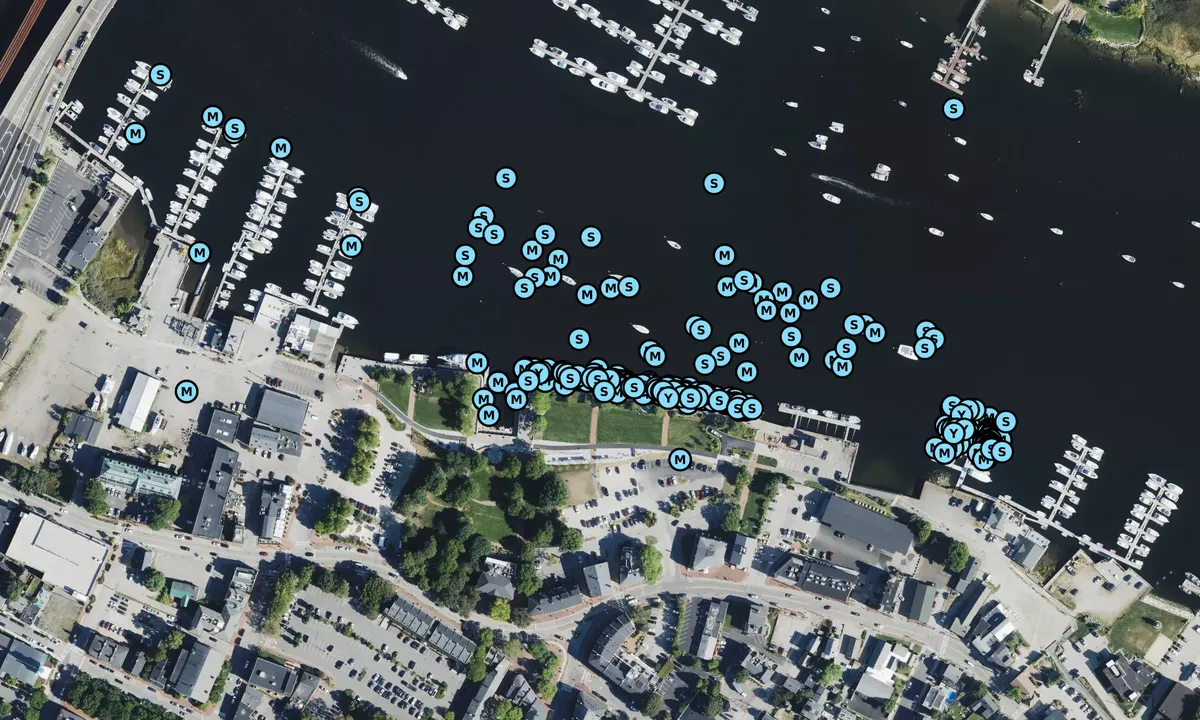 Satelite image of Newburyport Municipal Marina