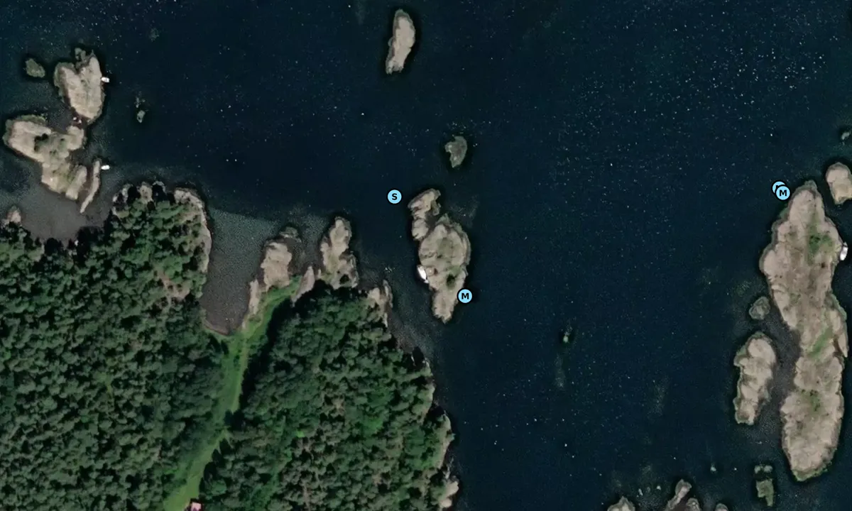 Satelite image of Nord på Hui (innsiden)