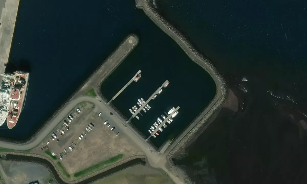 Satelite image of Norðfjarðarhöfn
