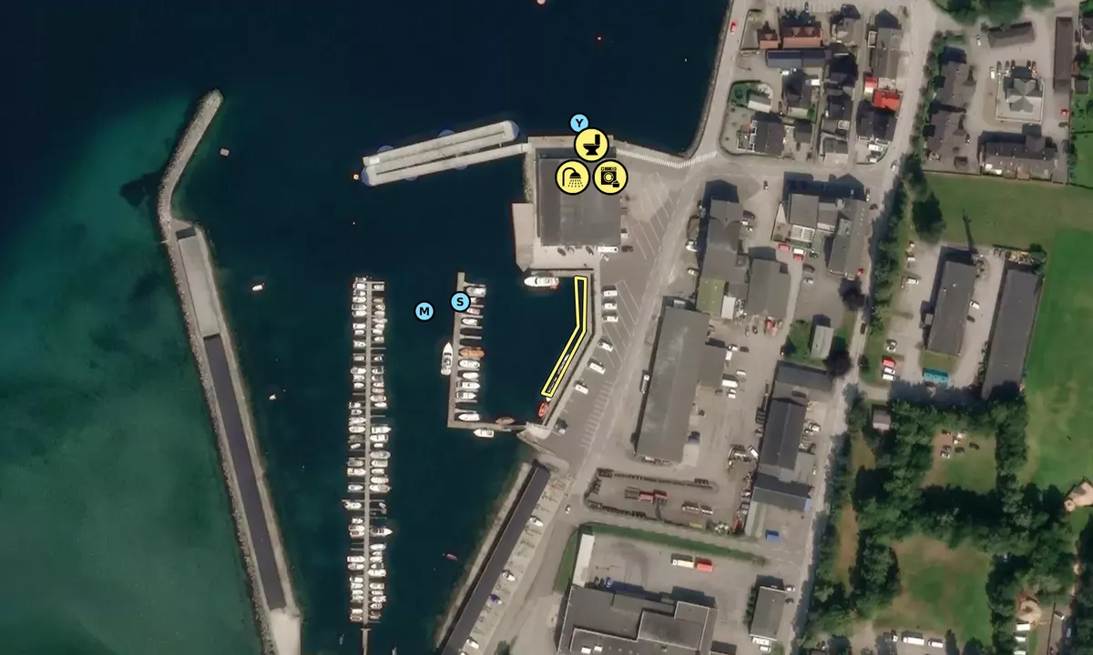 Satelite image of Nordfjordeid Gjestehamn