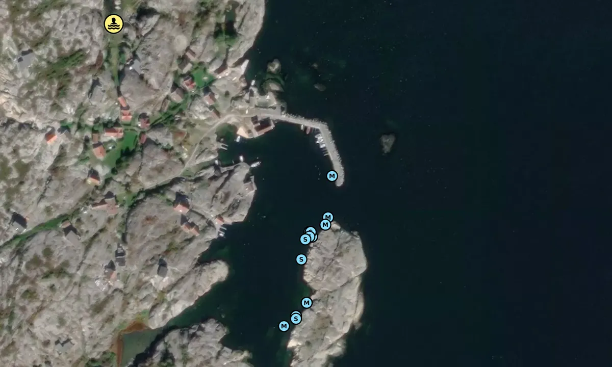 Satelite image of Nordre Lauer gjestehavn