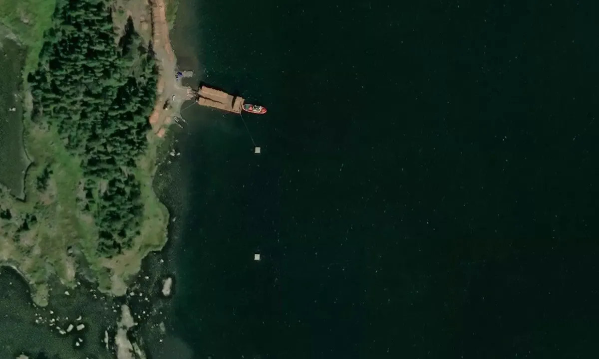 Satelite image of Norrströmmen - Harvungön