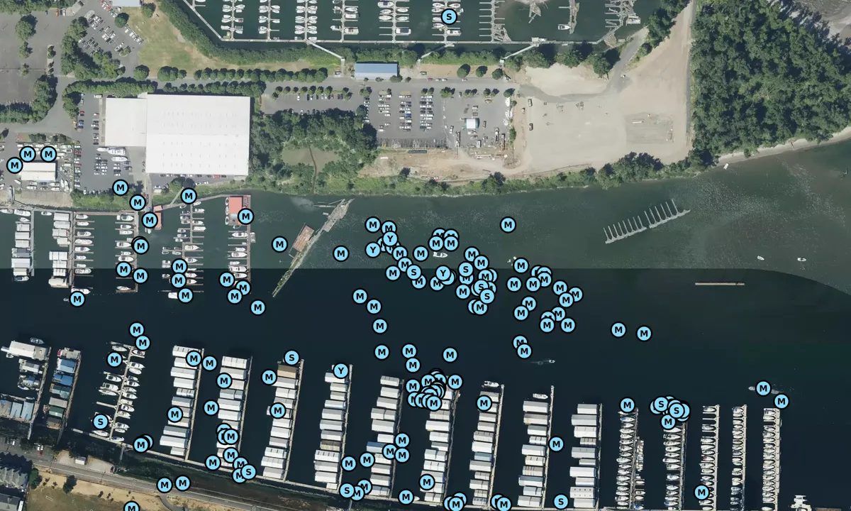 Satelite image of North Harbor - Multnomah
