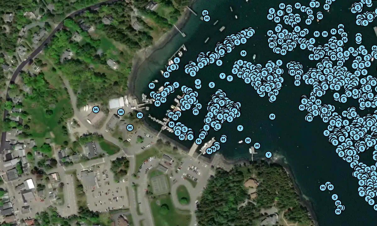 Satelite image of Northeast Harbor Marina