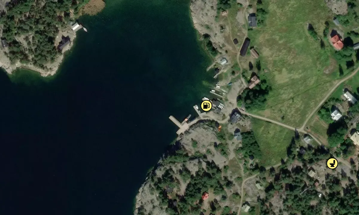 Satelite image of Nötö guest harbour