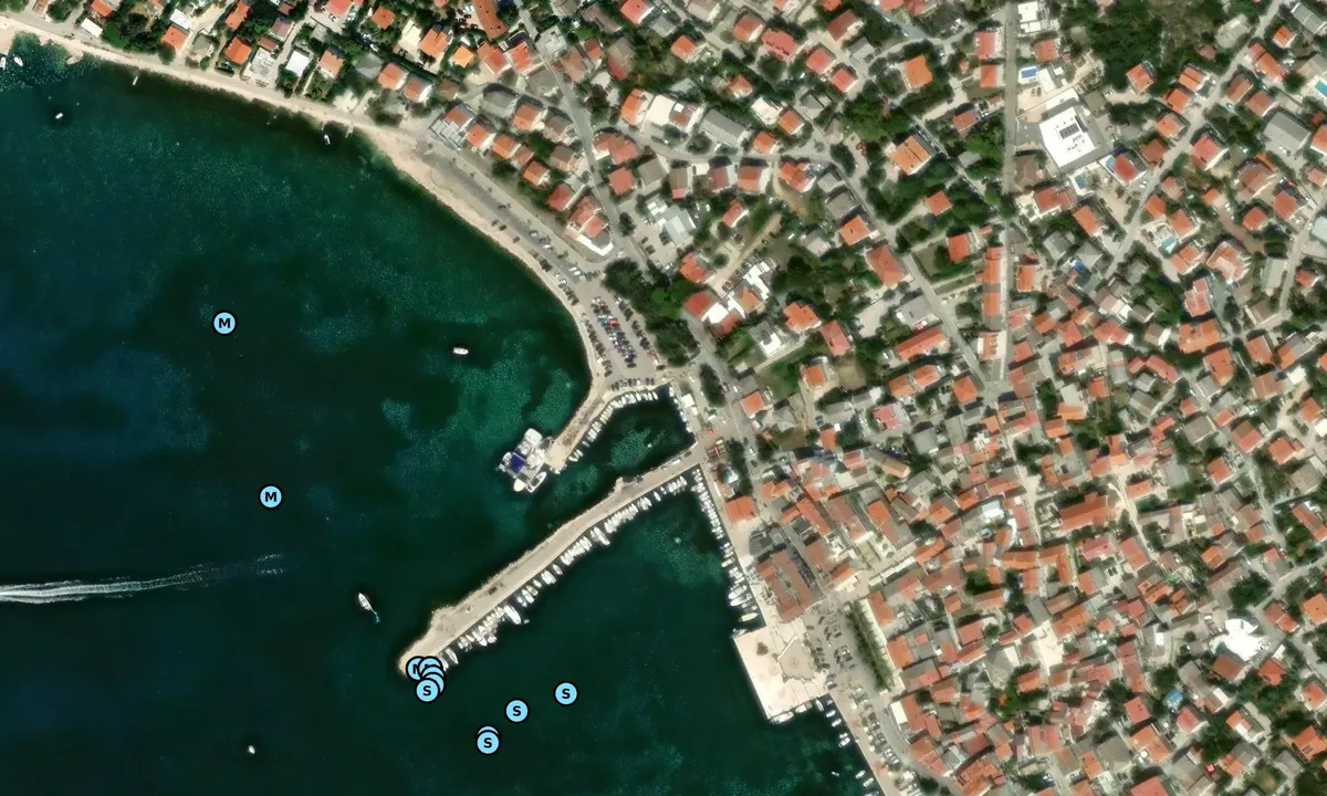 Satelite image of Novalja Port