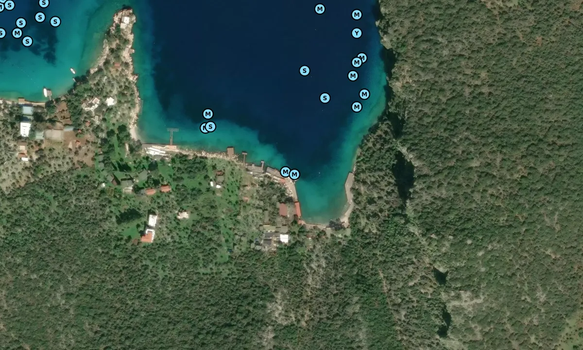 Satelite image of Nuri's Beach - Kaş