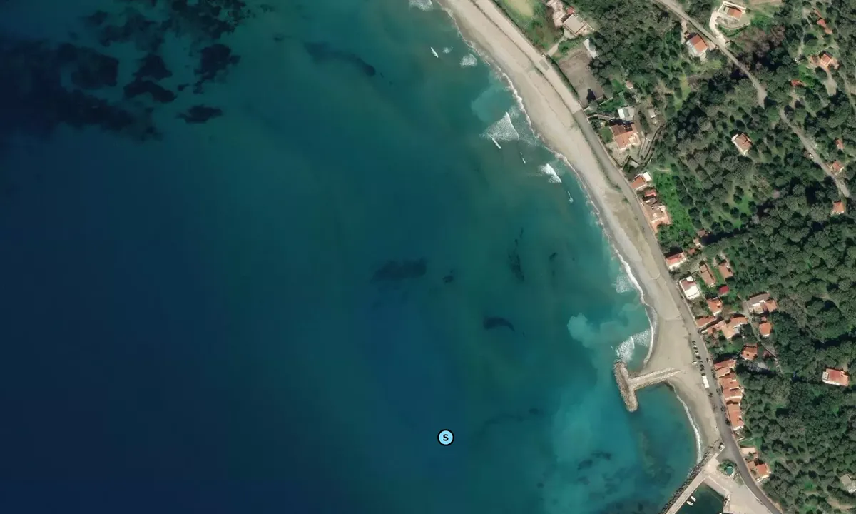 Satelite image of NW of Marina di Pisciotta