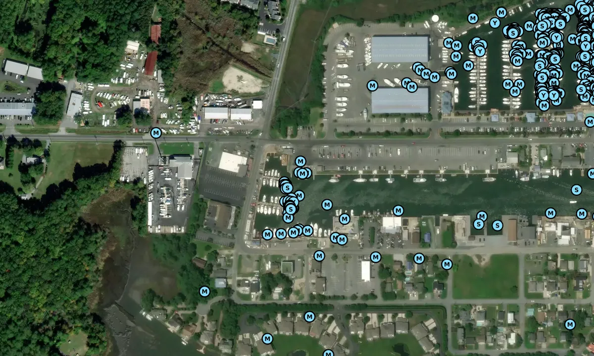 Satelite image of O.C. Fisherman's Marina - Worcester