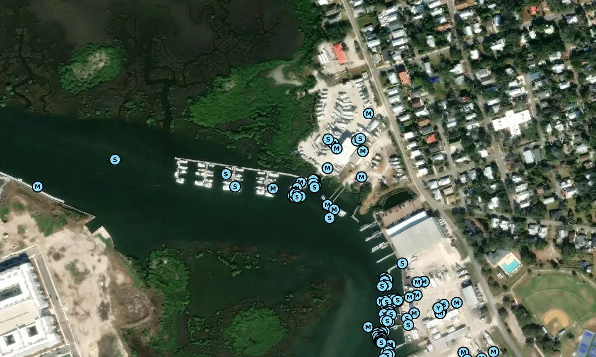 Satelite image of Oasis Boat Yard and Marina