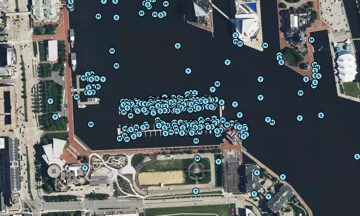 Satelite image of Oasis Marinas at Inner Harbor