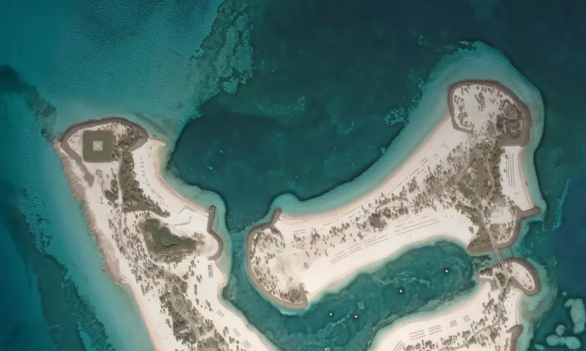 Satelite image of Ocean Cay