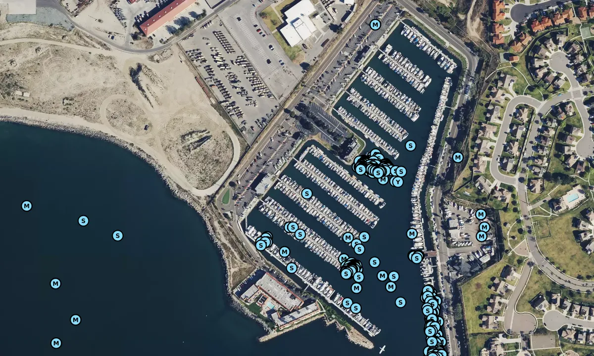 Satelite image of Oceanside Yacht Club