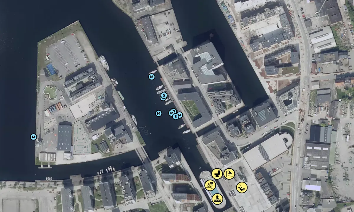 Satelite image of Odense gjestehavn