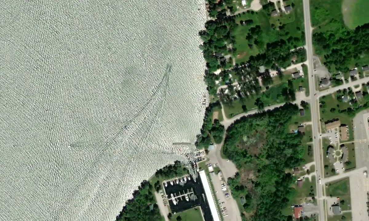 Satelite image of Ojibway Bay Marina