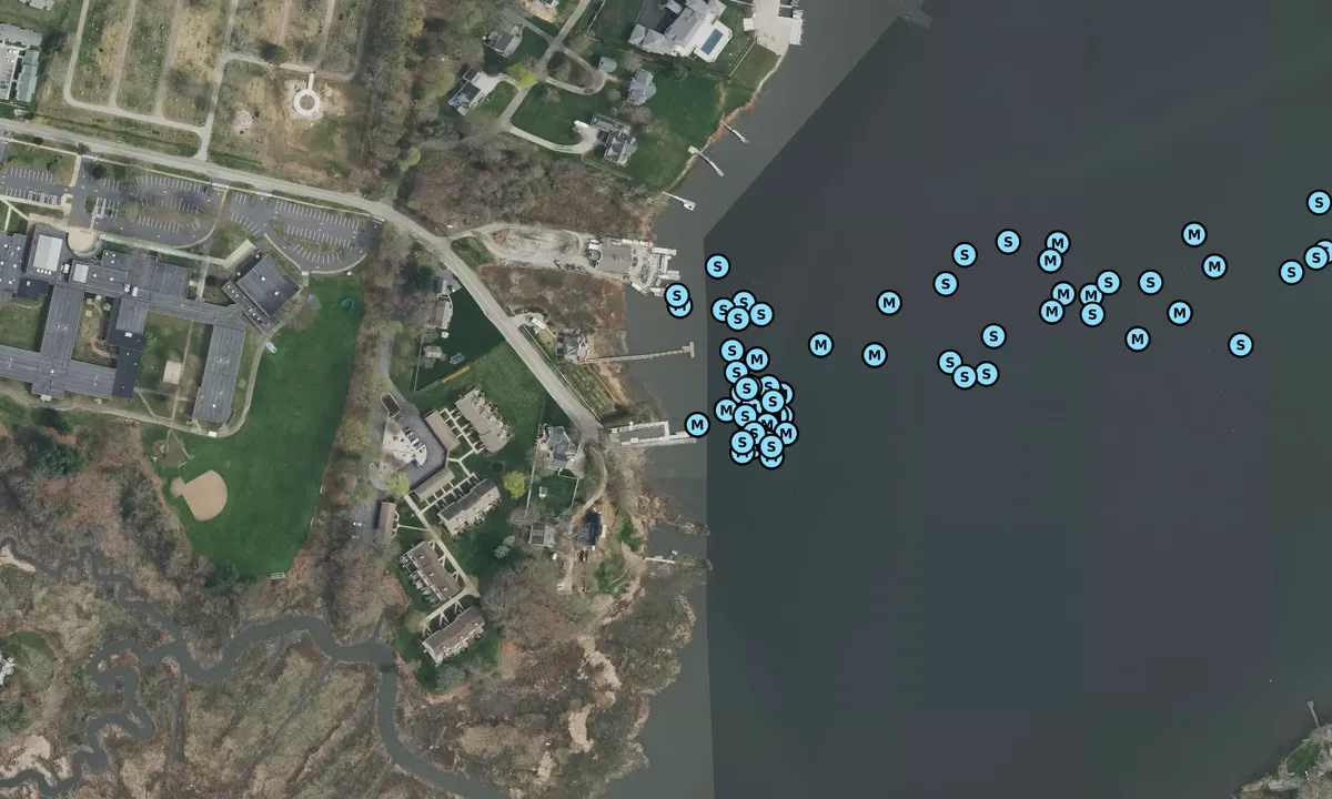 Satelite image of Old Saybrook/North Cove Town Dock