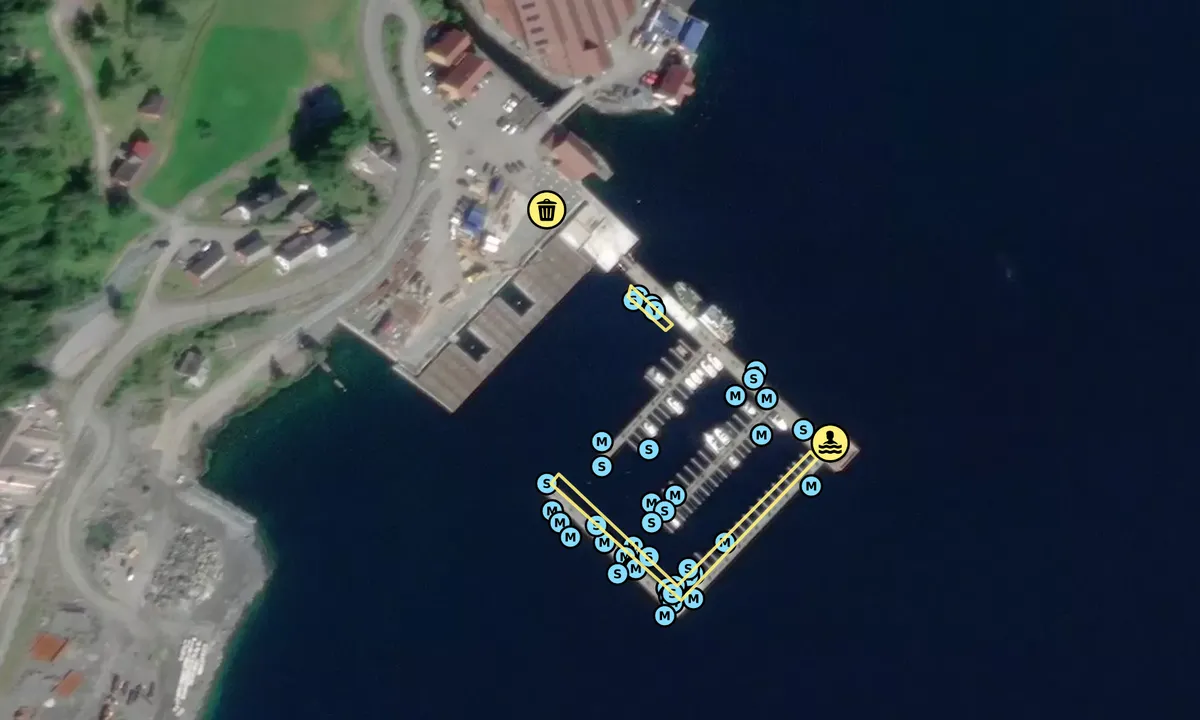 Satelite image of Onarheim gjestehamn