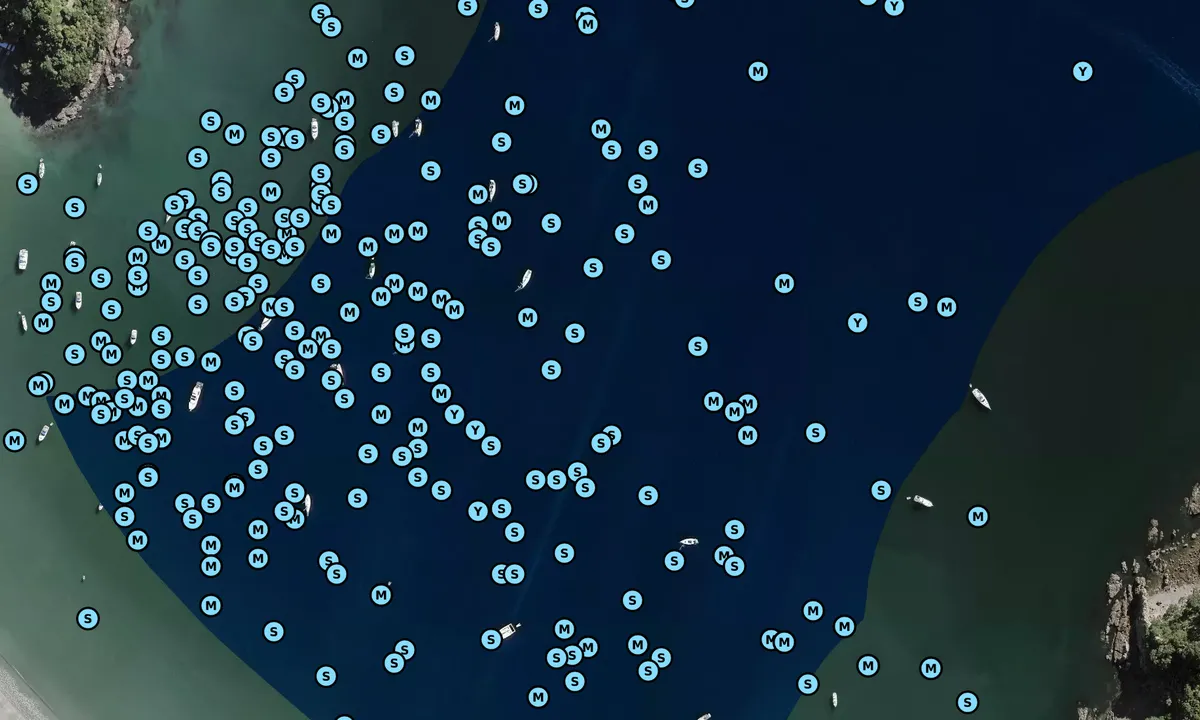 Satelite image of Oneroa Bay - Waiheke Island