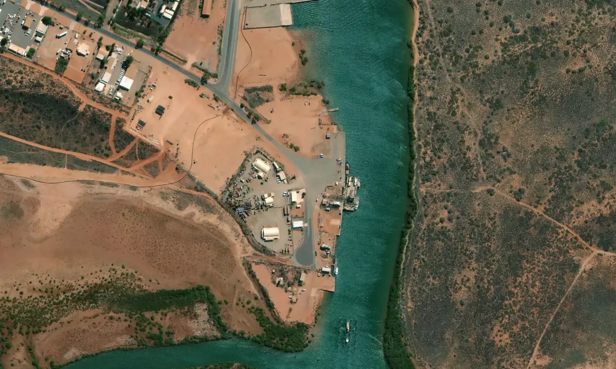 Satelite image of Onslow Maritime Facility