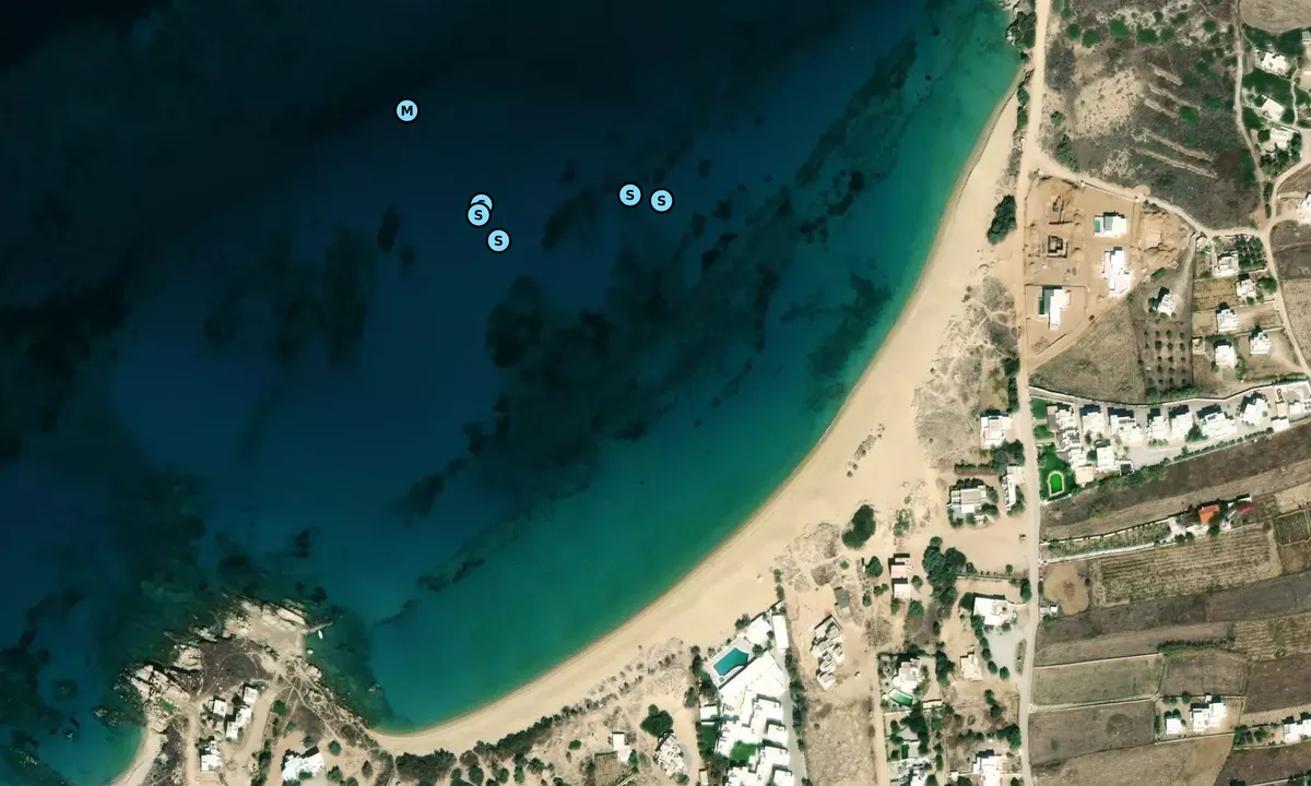 Satelite image of Orkos Beach - Mikri Vigla