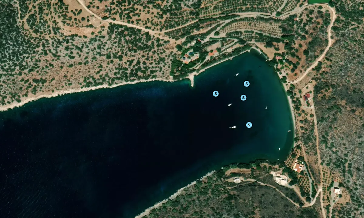 Satelite image of Ormos Sikies