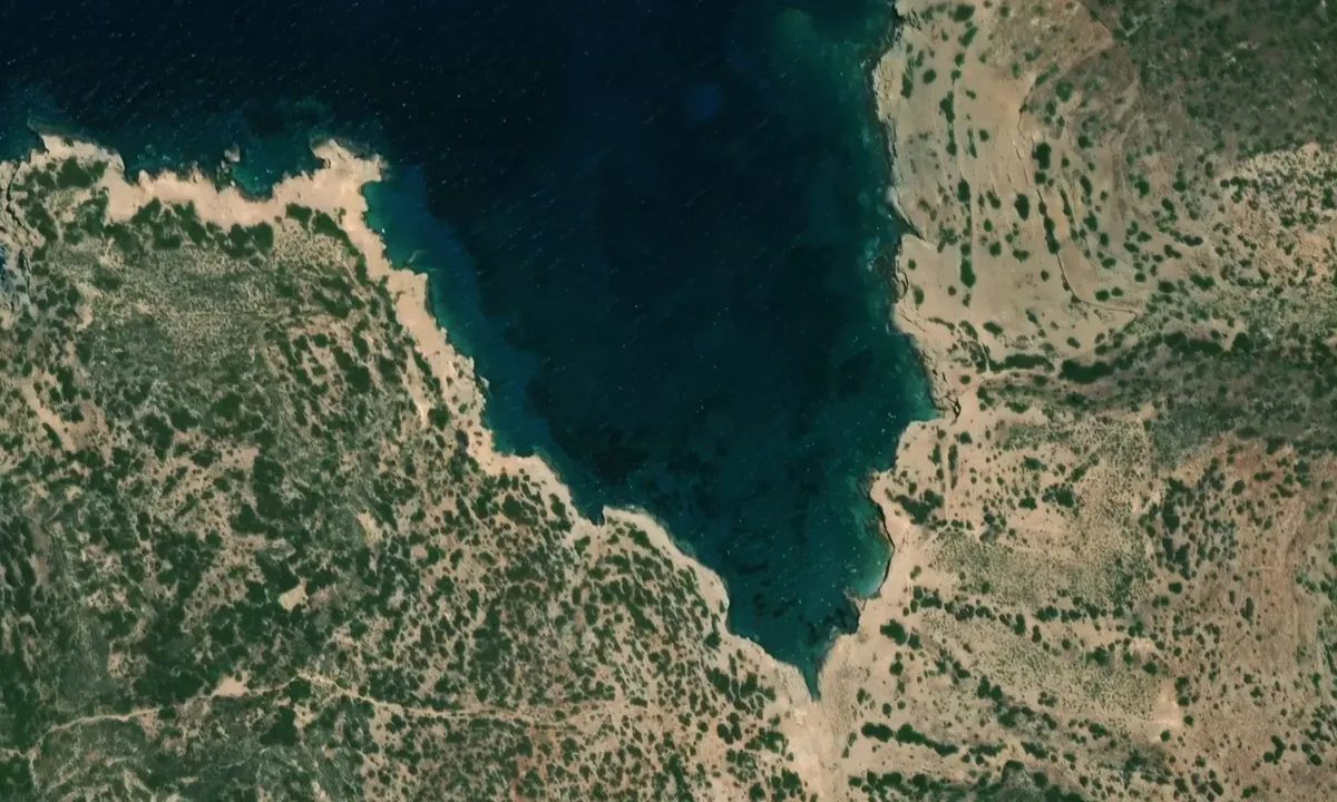 Satelite image of Ormos Vourkaria