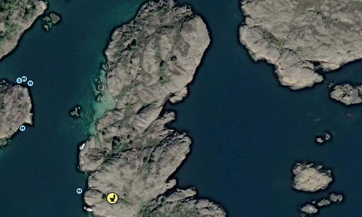 Satelite image of Østre Håholmane - utsiden