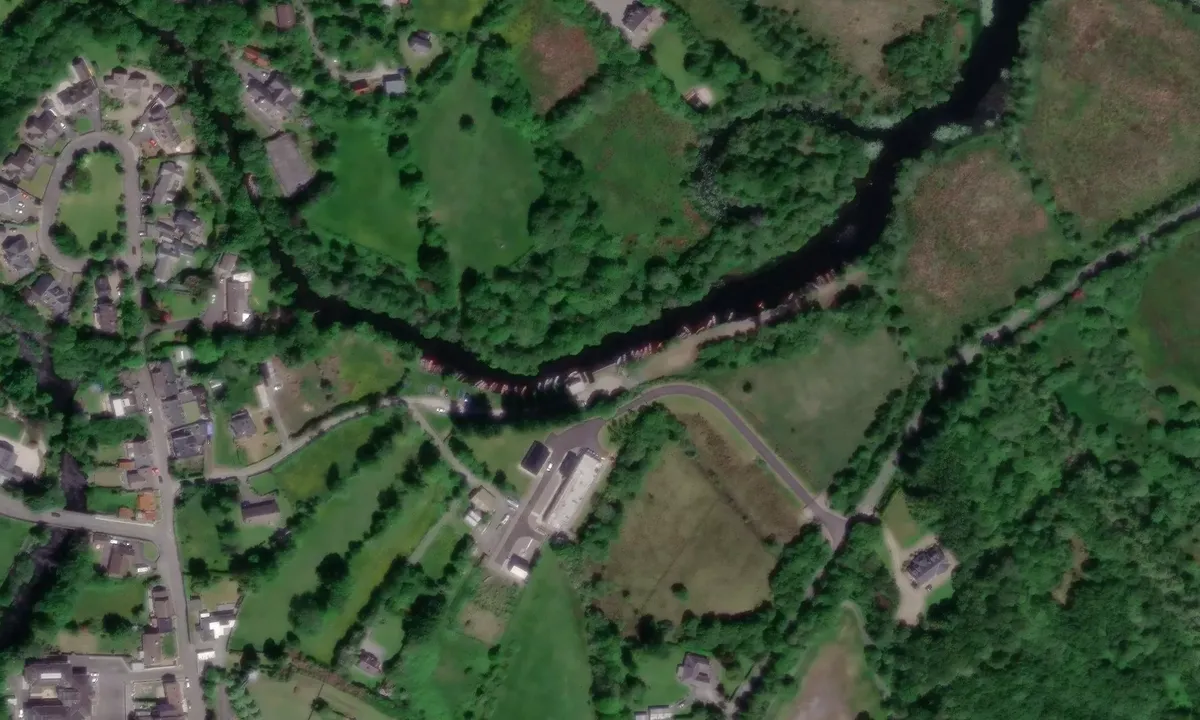 Satelite image of Oughterard town quay