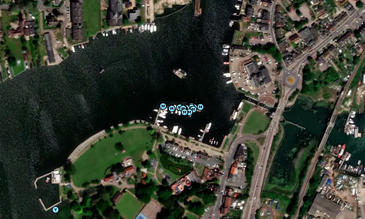 Satelite image of Oulton Broad Yacht Station