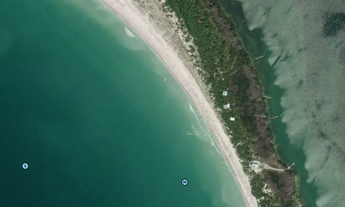 Satelite image of Outer Captiva Pass