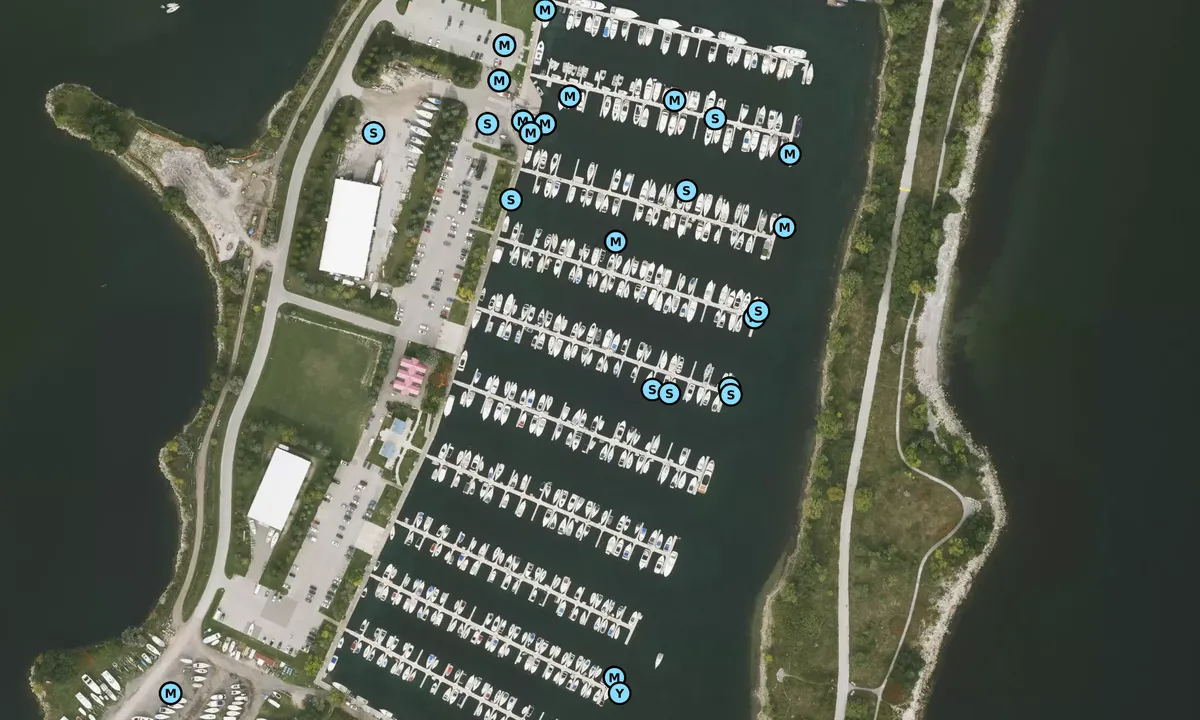 Satelite image of Outer Harbour Marina Toronto