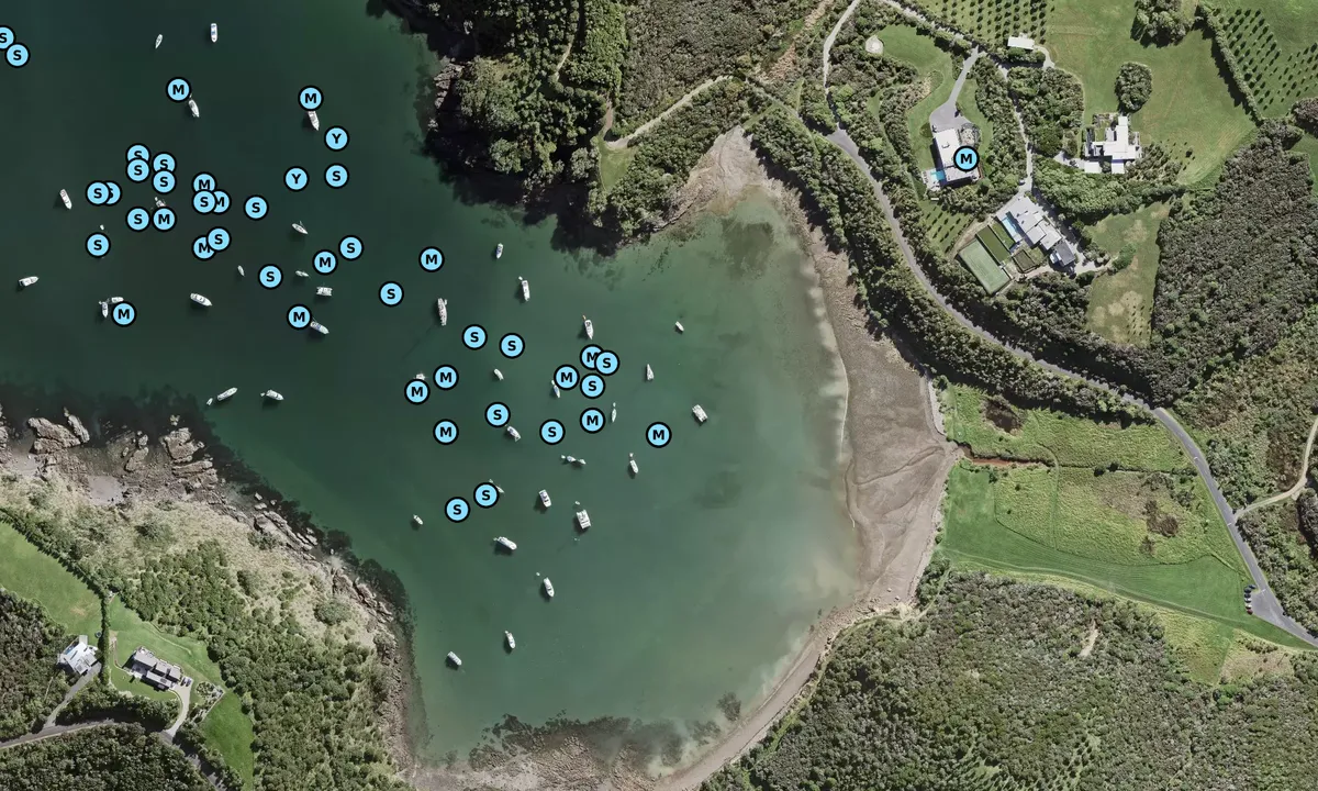 Satelite image of Owhanaki Bay