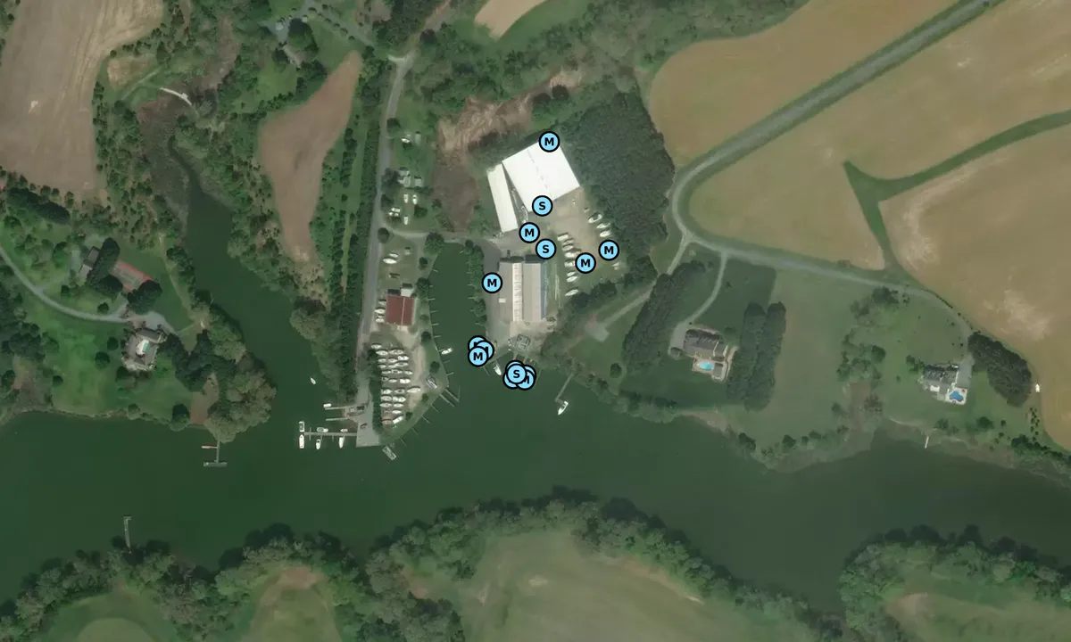 Satelite image of Oxford Yacht at Dickerson Harbor