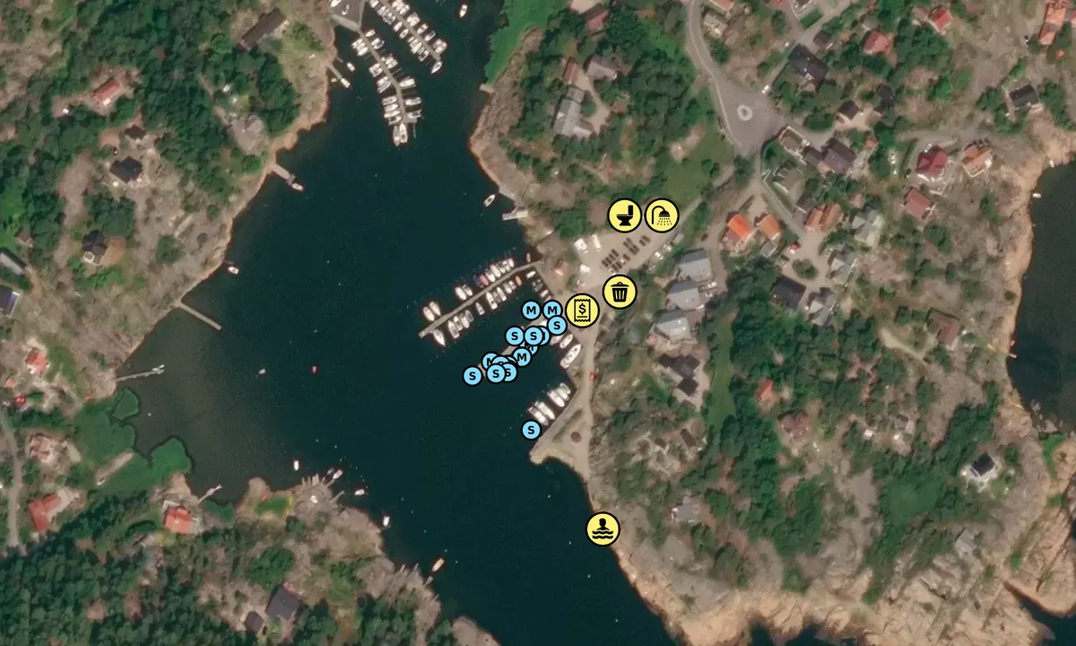 Satelite image of Øyenkilen Gjestehavn