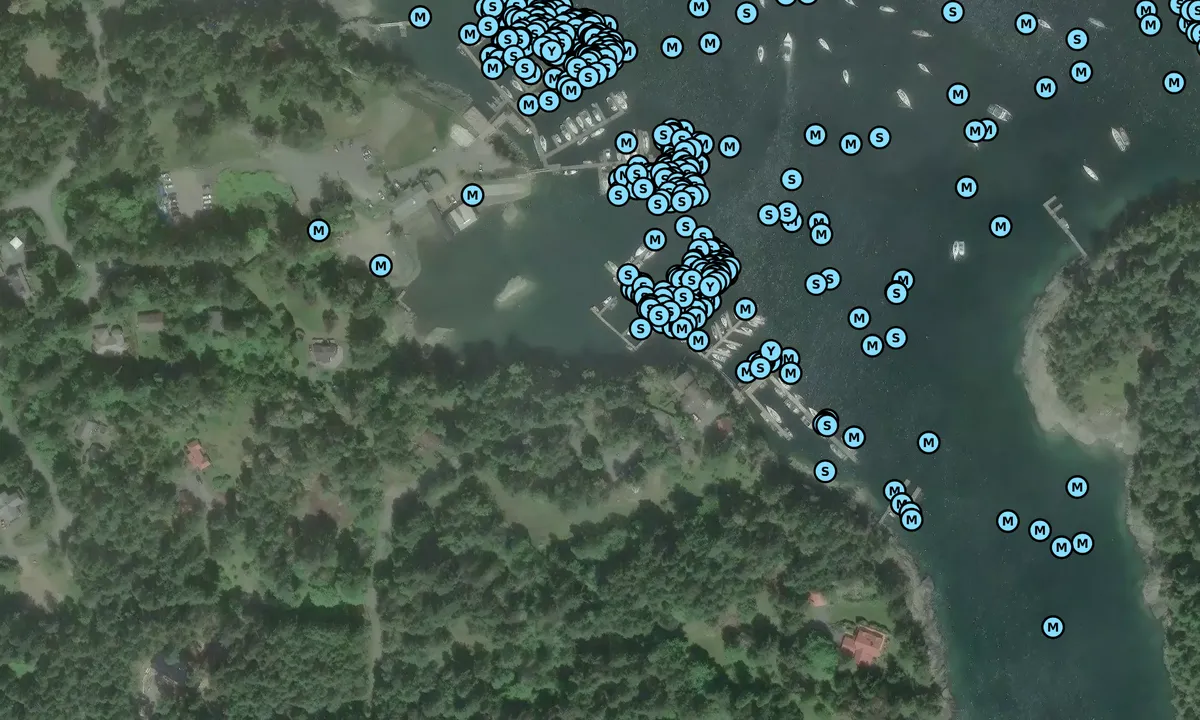 Satelite image of Page's Resort and Marina