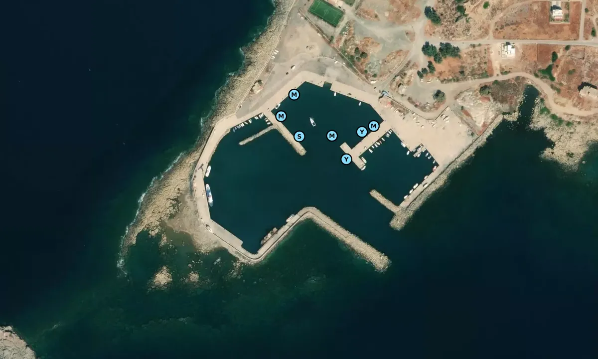 Satelite image of Paleochora Port